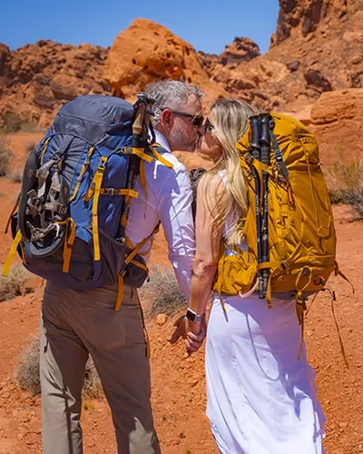 Portrait taken at a dramatic desert vista inside Valley of Fire State Park during a 1.5 to 2 hour photography session